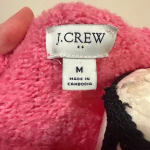 J. Crew | Vibrant Pink Turtleneck wool blend sweater size medium thumbnail 3