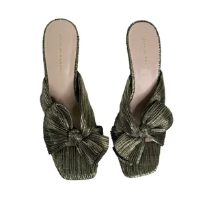 Loeffler Randall Claudia Heels‎ Gold Textured Bow thumbnail 7