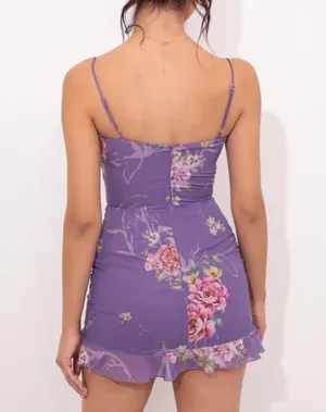 Lucy in the Sky Floral Lilac Dress thumbnail 2