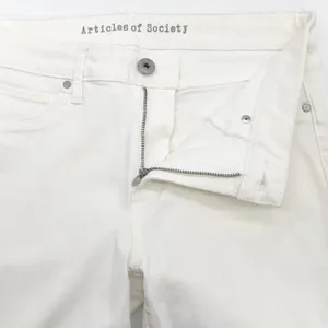 Articles of Society Skinny Jeans Womens 27 White Stretch Minimalist Karen Crop‎ thumbnail 6