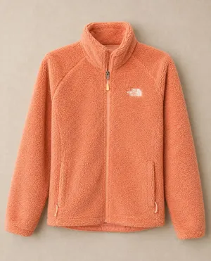 The North Face Women Fleece Jacket Large Orange Osito Full Zip High Pile Soft thumbnail 1