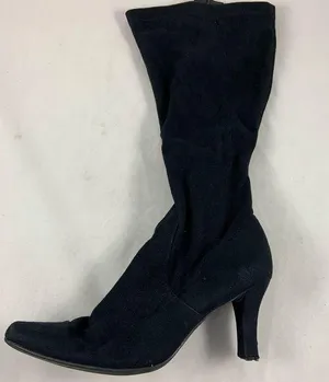 Aerosoles 11M Black mid calf zip up point boots thumbnail 1