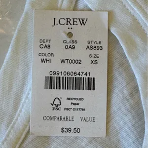 NWT J. Crew Women Green Girlfriend Crewneck Long Sleeve Cotton Shirt XS Sold Out thumbnail 7