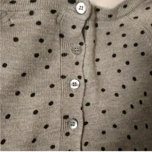 MANGO Gray and Black Polka Dot Sweater dress Size M thumbnail 7