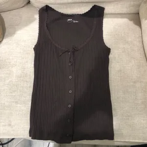 Aerie Dark Brown Chocolate Brown Stretchy Ribbed Tank Top Small thumbnail 4