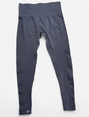 SET ACTIVE High-Waisted Leggings Dark Gray -  Medium thumbnail 4