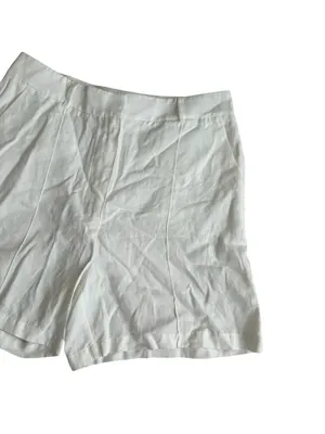 ANINE BING Candice White High Rise Linen Blend Shorts Size 40 US 10 thumbnail 3
