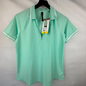 Mondetta Polo Sz S Women Green Active 1/4-Zip Short Sleeve Mesh thumbnail 1