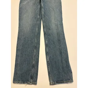 Abercrombie & Fitch 90s Straight Ultra High Rise Jeans Womens 28 Blue Distressed thumbnail 2