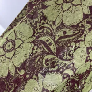 Hot Tempered Y2K Olive Green Brown Floral Paisley Mesh V Neck Asymmetrical Tank thumbnail 15