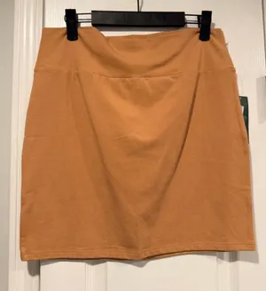 NWT Wild Fable Size XXL Knit Bodycon Mini Skirt Camel Tan High Waist Stretch thumbnail 1