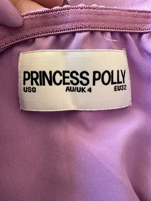 PRINCESS POLLY Trena satin bandeau ruched bust detail mini dress in lilac Sz. 0 thumbnail 9