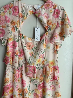 Petal & Pup Leila Floral Maxi Dress in Peony thumbnail 5