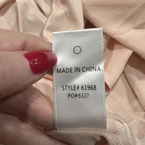 Lulu's Sz XL Maxi Dress Moonlight Serenade Strapless Peach Blush Chiffon Evening thumbnail 13
