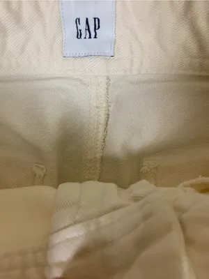 Gap White High Rise Wide Leg Crop Pants Casual Minimalist Womens 4 thumbnail 3