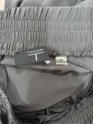Tahari Dark Gray wide leg pants size Petite Medium thumbnail 9