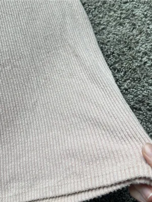 Sleeveless Ribbed Mini Dress with Fold-Over Neckline - Light Pink thumbnail 2