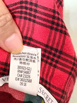 Victoria’s Secret Elsa Plaid Flannel Sleep Romper Red Tartan XS thumbnail 14