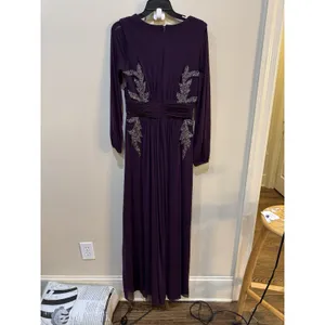 Betsy And Adam Long Evening Gown Purple Embellished Size 10 thumbnail 4