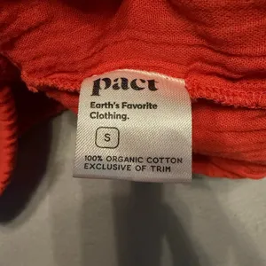 Pact Organic Cotton Gauze Crop Top Maxi Skirt Set Red Women Small XS thumbnail 2
