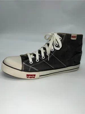 Levi's Women's High-Top Sneakers in Gray Cotton with White Midsoles-Size 10 thumbnail 6