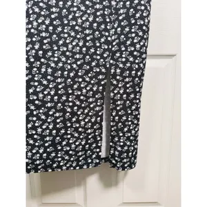 Betsey Johnson Y2K Floral Corset Milkmaid Midi Dress Size XL Black Coquette thumbnail 10