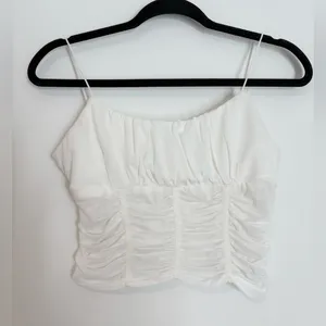 Princess Polly Concordia Crop Top White Mesh Corset Tank - Size 12/Large thumbnail 2
