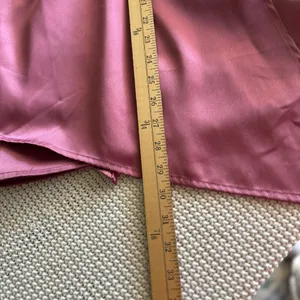 Lulus Always Celebrating Mauve Pink Satin Off-the-Shoulder Mini Dress Size M thumbnail 7