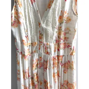 Audrey Parks Francesca's Women's Maxi Dress Floral Rayon Cottagecore Lace Small thumbnail 7