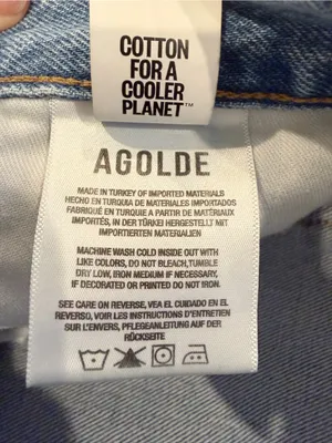 AGOLDE Fusion Jeans size 25 Medium Wash Wide Leg Straight 100% Cotton Denim thumbnail 10