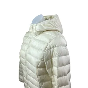 Aritzia Babaton Hudson Women's Cream Hooded Long Sleeve Puffer Coat Jacket Sz S thumbnail 2