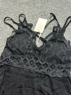 Le Miel Black Lace Trim Mini Dress thumbnail 2