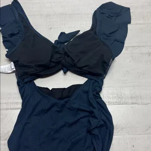 Charmo pregnancy swimsuit Ruched Twist Cutout Front Back Tie Maternity swimwear thumbnail 7