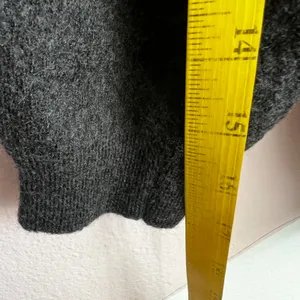 Nordstrom Gray Wool Sweater Collared‎ Made in Italy Minimalist Classic Luxury Small thumbnail 8