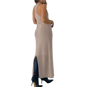 Rumored Cloud Nine Maxi‎ Dress XS Taupe Getaway Vacation Lounging thumbnail 2