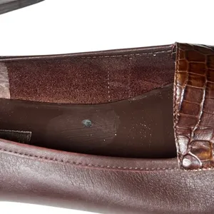 Enzo Angiolini‎ Brown Leather Croc Embossed High Vamp Loafers Women's 10.5N thumbnail 9