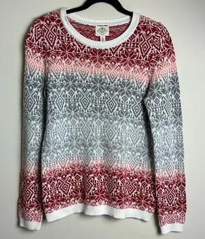 St. John’s Bay Cotton Blend Crewneck‎ Knit Sweater thumbnail 1