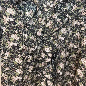 Natural Life My Favorite Cotton Top Black Flung Floral Ruffle Cotton Size XL thumbnail 3