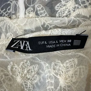 Zara Sheer Lace Bralette Bustier Crop Top Size Large thumbnail 3