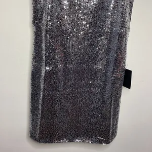 Lulus Loves the Spotlight Silver Sequin Lace-Up Mini Dress size L thumbnail 6