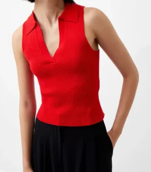 French Connection Sleeveless V Neck Knit Tank Top Sweater Women’s Size M NWOT thumbnail 1