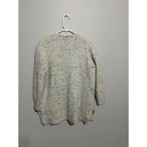 Madewell Donegal Kent Cardigan Sweater Medium Wool Blend Long Coziest Yarn Cream thumbnail 5