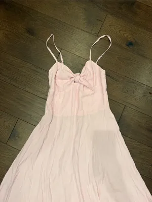 Yumi Kim Pink Tie Front Midi Dress Spaghetti Strap Size 2 - C61-11 thumbnail 2