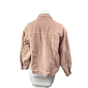 POL Women's Pink Corduroy Long Sleeve Cropped Pocket Button Down Jacket Size M thumbnail 3