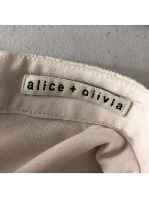 Alice + Olivia Maxi Skirt Lace Overlay Back Slit Ivory 4? thumbnail 3
