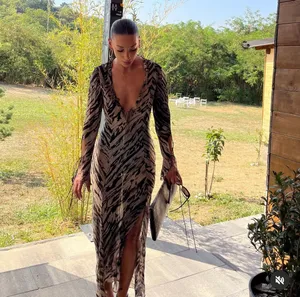 Zara animal Print Dress maxi bohemian hippie summer thumbnail 4