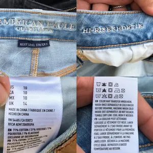 American Eagle Womens Shorts Denim Jean High Rise Roll Cuff Size 10 thumbnail 8
