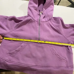 Lululemon Purple Cropped Half Zip Hoodie XS/S Oversized Scuba Style thumbnail 6