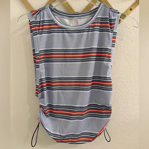 NWT Free People Movement Tempo Sport Mode Muscle Tee Small Wave Stripe Steel thumbnail 7