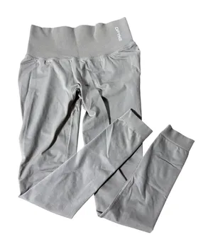 DFYNE Dynamic Seamless High Waisted Scrunch Butt Leggings‎ Grey XS Extra Small thumbnail 1